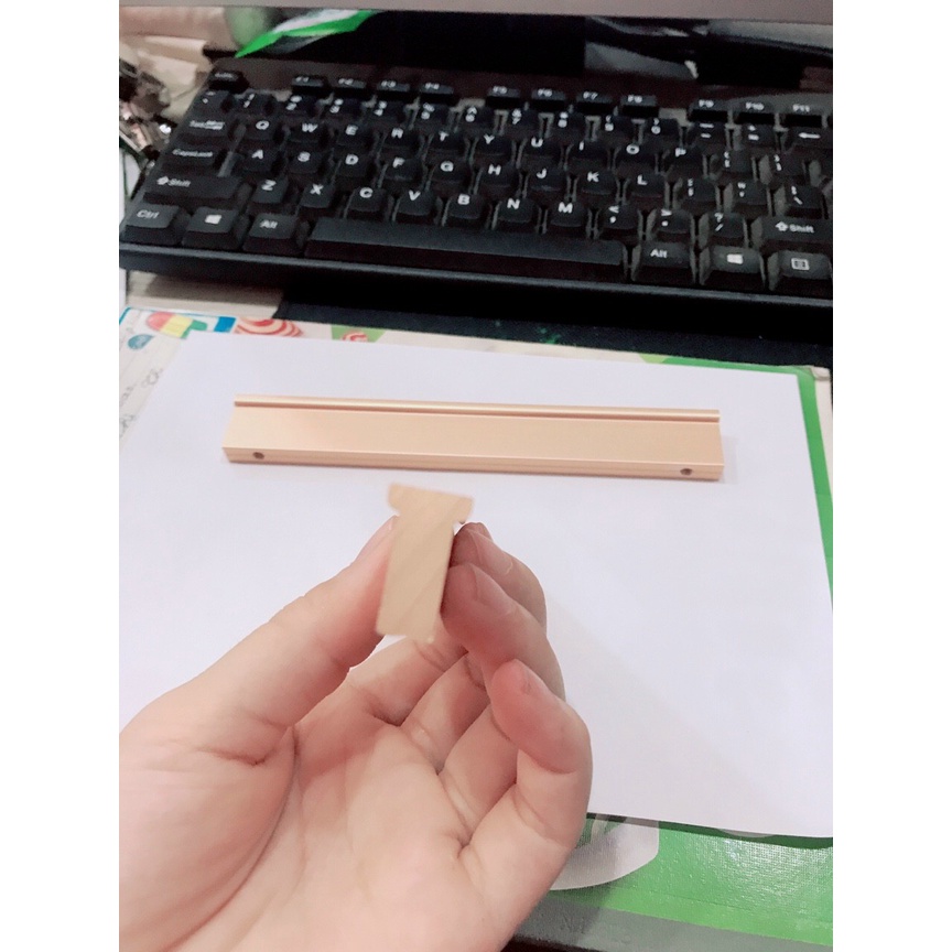 Tay nắm cánh tủ vàng trơn dạng thanh nhôm, tay nắm tủ quần áo đẹp