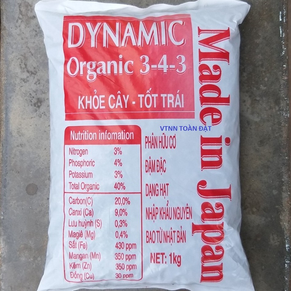 Phân Hữu Cơ Gà Dynamic Đậm Đặc (1kg), phân hữu cơ Nhật chuyên dùng cho hoa kiểng