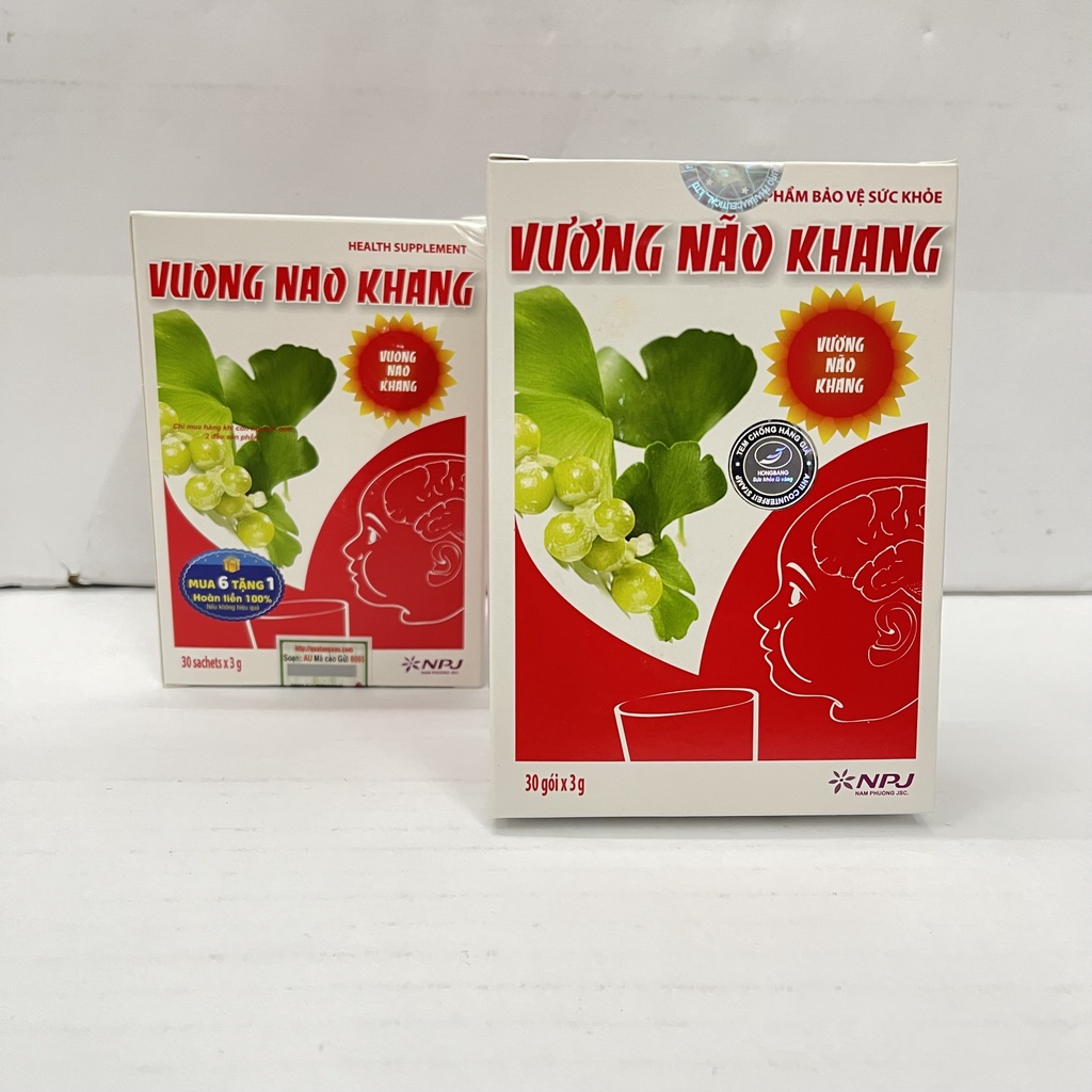 Vương Não Khang hộp 30 gói, mua 6 tặng 1, giúp tăng cường trí tuệ cho bé- Cốm trí não, giúp bé tập trung, giảm tăng động