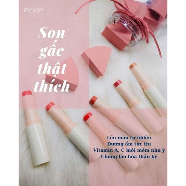 Son dưỡng bơ, gấc Pơ Lang dưỡng mềm, hồng môi, giảm thâm