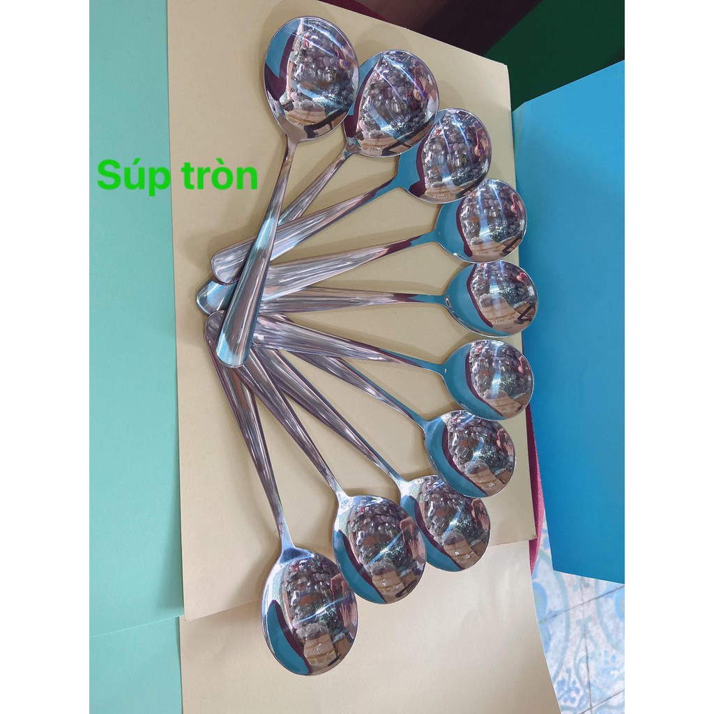 Muỗng Súp Tròn Cao Cấp (10 cái)