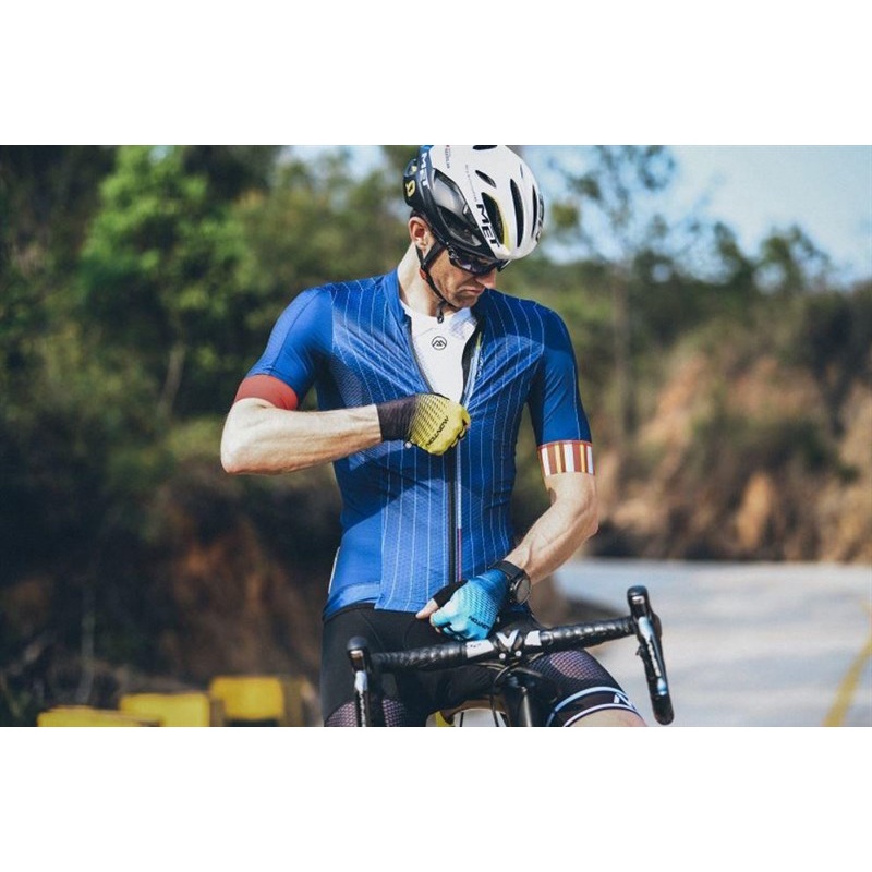 Áo đạp xe ngắn tay Monton Gesato deep blue