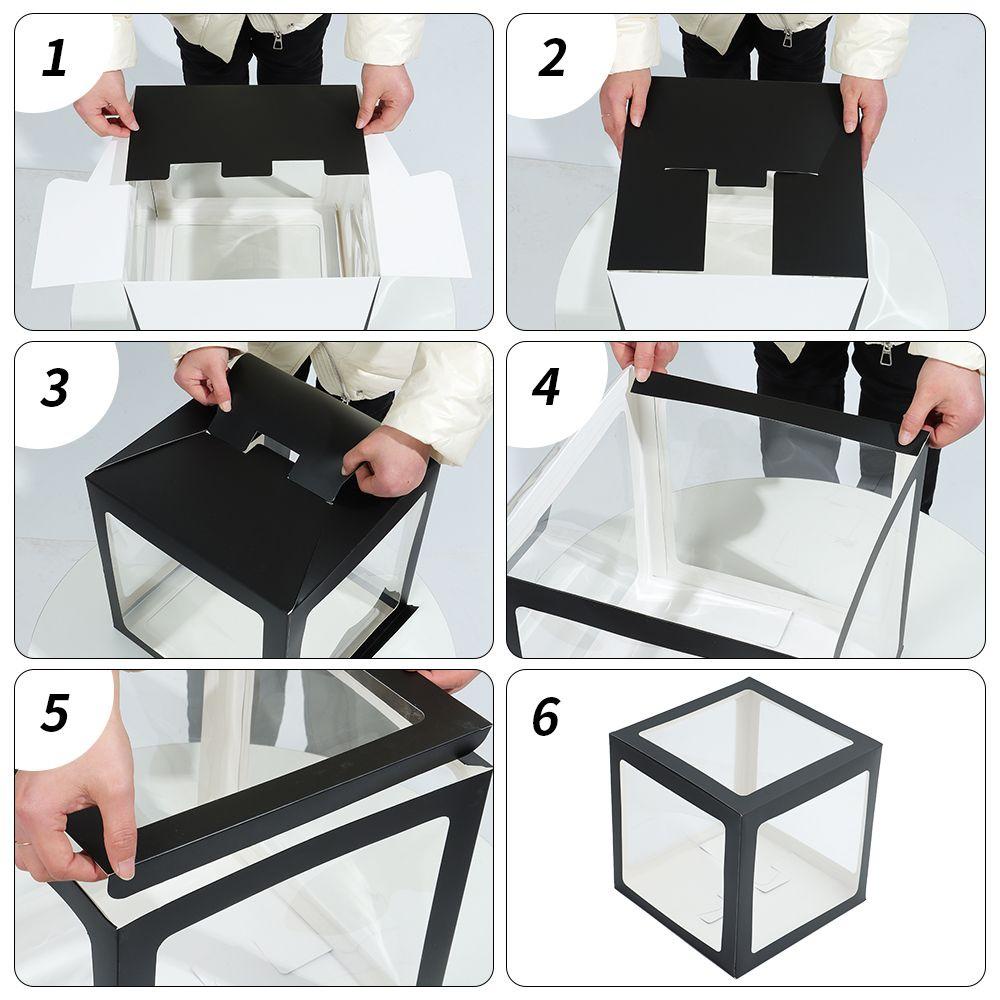 Set 4 Hộp Vuông Đựng Bong Bóng Trang Trí Tiệc GRAD 2022 Ốp