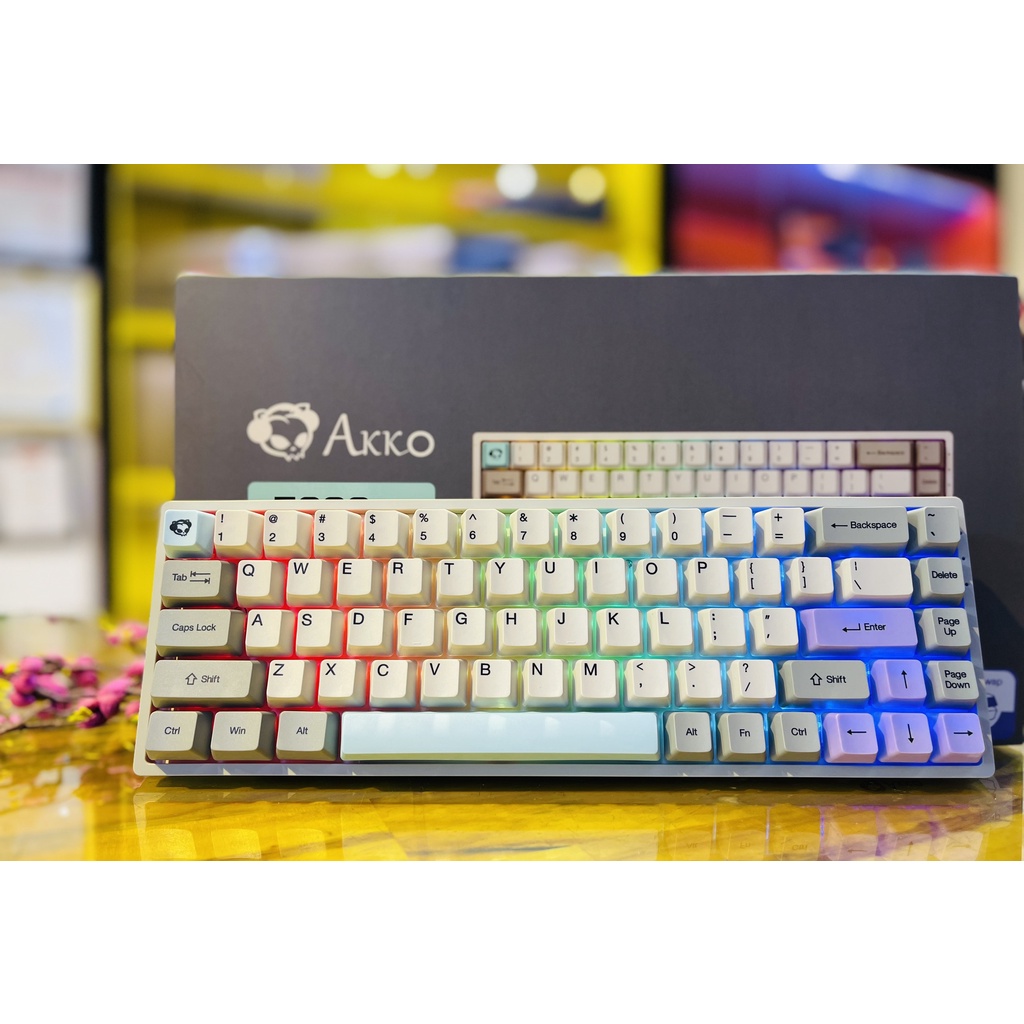 Bàn phím cơ không dây Akko 3068B Multi modes Silent Akko CS Jelly