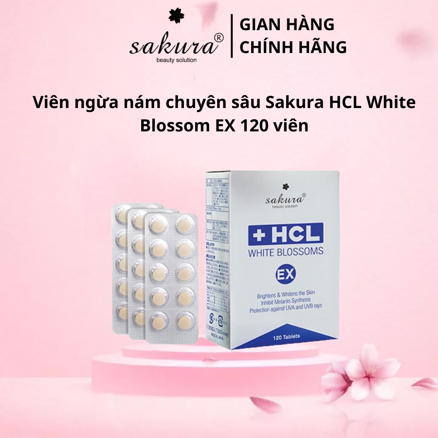 Viên ngừa nám chuyên sâu Sakura HCL White Blossom EX 120 viên