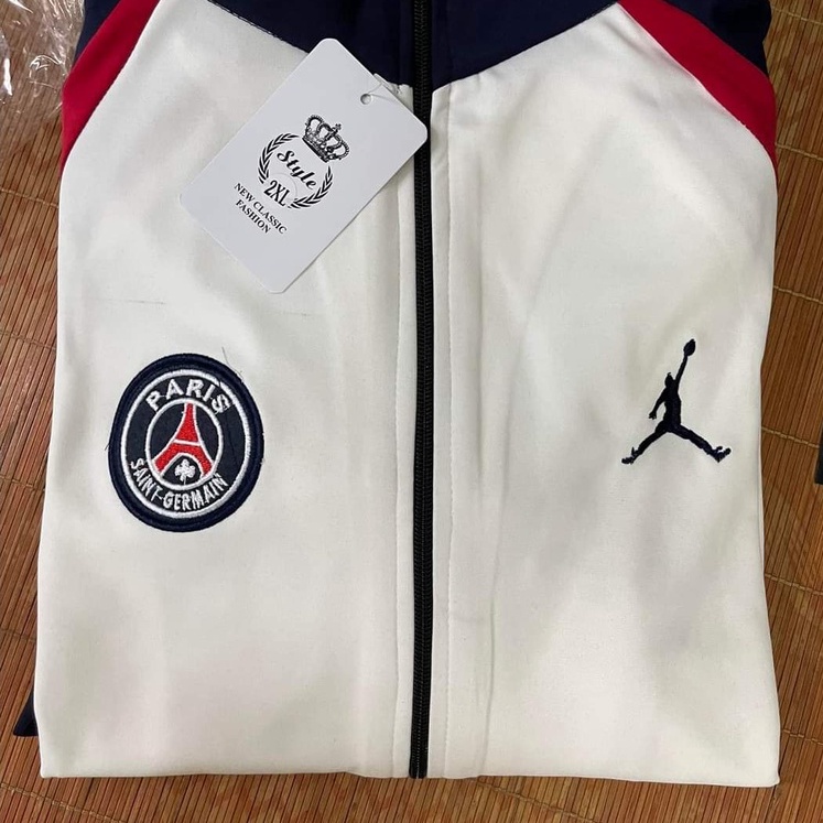 Bộ thể thao nam PSG, bộ đồ nam Paris Saint-Germain cao cấp quần áo dài tay chất liệu poly dày dặn co giãn cực thoải mãi