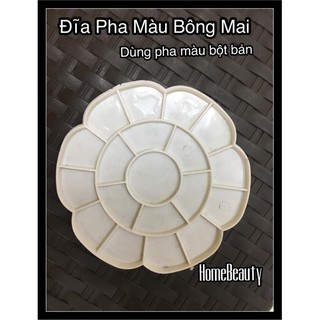 Dĩa pha màu bông mai