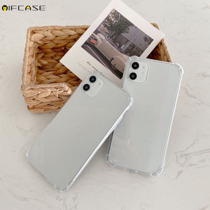 Ốp điện thoại trong suốt chống sốc thích hợp cho iPhone 12 Mini 12 11 Pro Max XS Max XR XS X 7 8 6 6s Plus