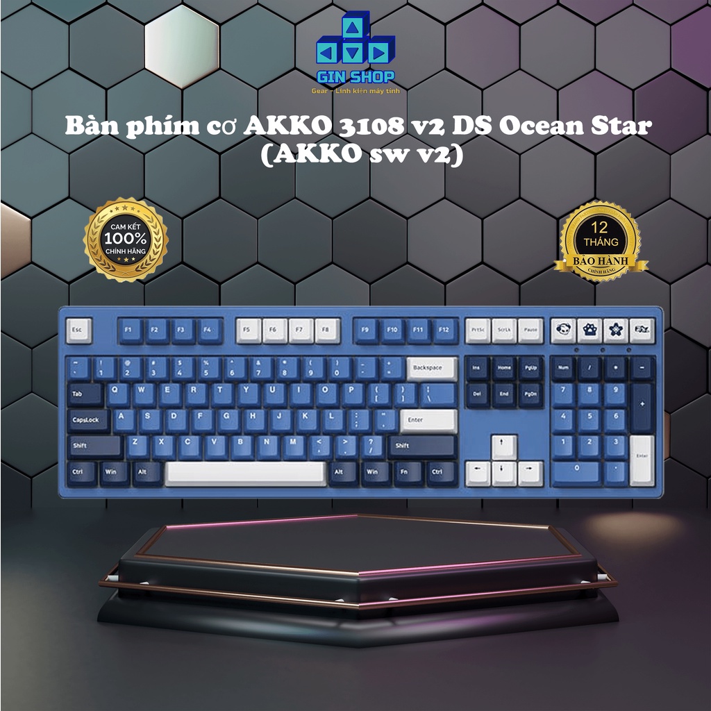 Bàn phím cơ AKKO 3108 v2 DS Ocean Star (AKKO sw v2)