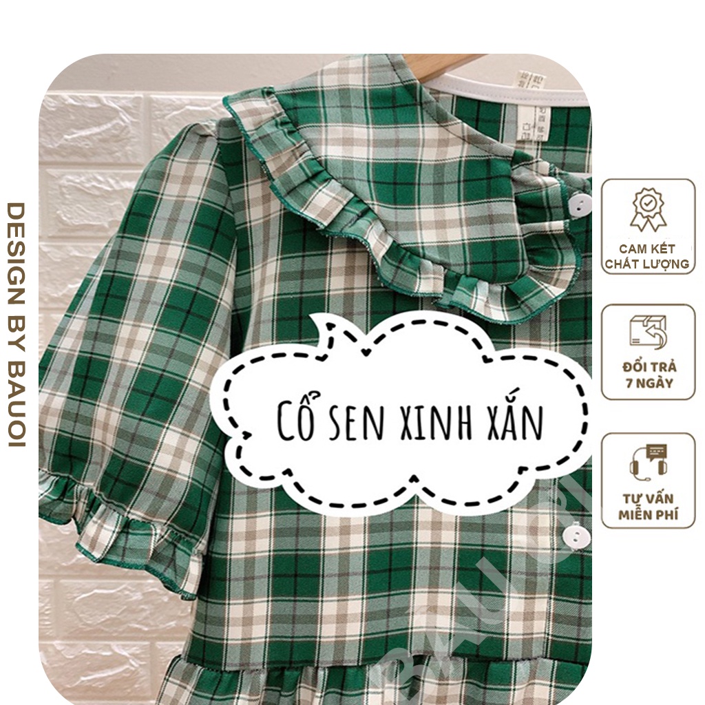 [BAUOII V17]VÁY BẦU CÔNG SỞ - ĐẦM BẦU KẺ CARO DÁNG XUÔNG TRẺ TRUNG , CHẤT LIỆU MỀM MÁT MẶC THOẢI MÁI
