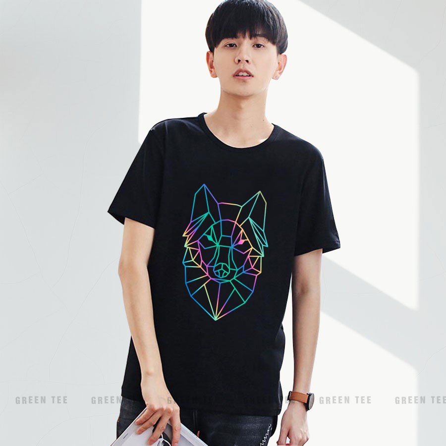 Áo Thun Cotton, Áo Phản Quang Nam Nữ SÓI 3D Unisex