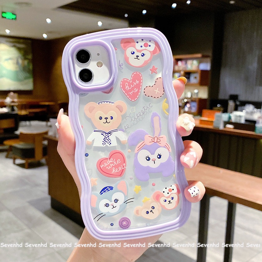 Ốp Điện Thoại Họa Tiết Chú Thỏ Và Ngôi Sao 2 Trong 1 Cho iPhone 13 12 11 Pro Max SE2020 X XR XS Max 8 7 Plus