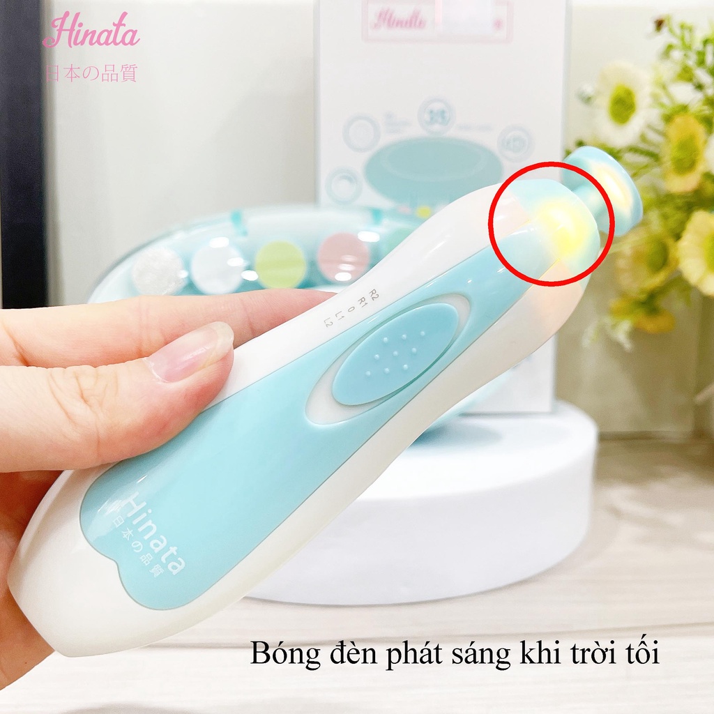 Máy mài và dũa móng tay cho mẹ và bé HINATA - Không trầy xước tay bé CMT01