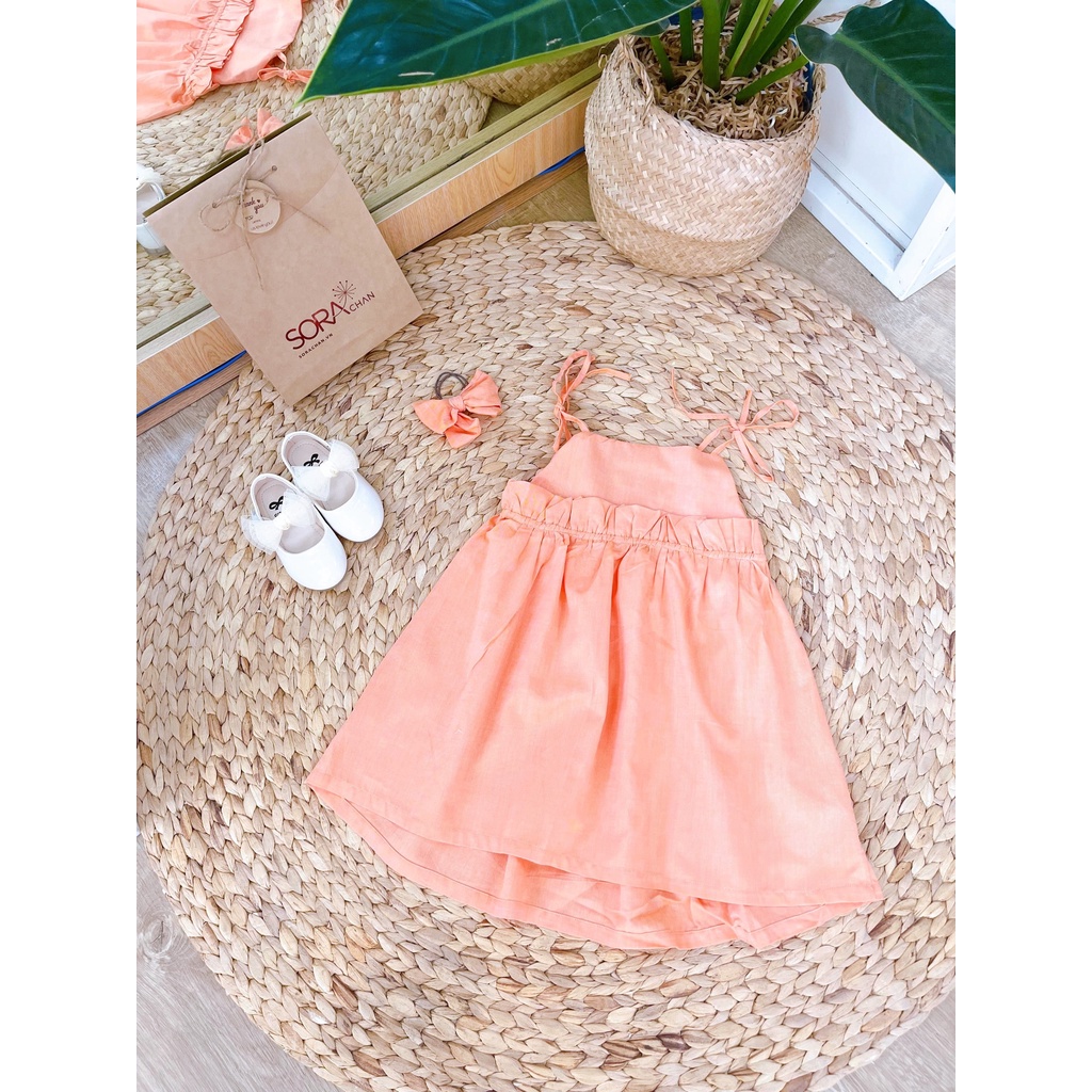 Đầm 2 Dây Đan Chéo Họa Tiết Nhiều Màu Sắc Cho Bé Gái 9kg-46kg SoraChan - M106,M107,M108,M109