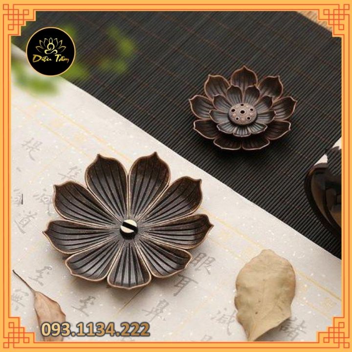 Đế cắm nhang vòng đặt hương cây dùng thắp hương để lư trầm phụ kiện thác khói trầm hương