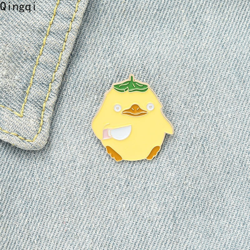 Ghim cài áo Miss Zoe hình chú vịt hoạt hình dễ thương cho nam nữ