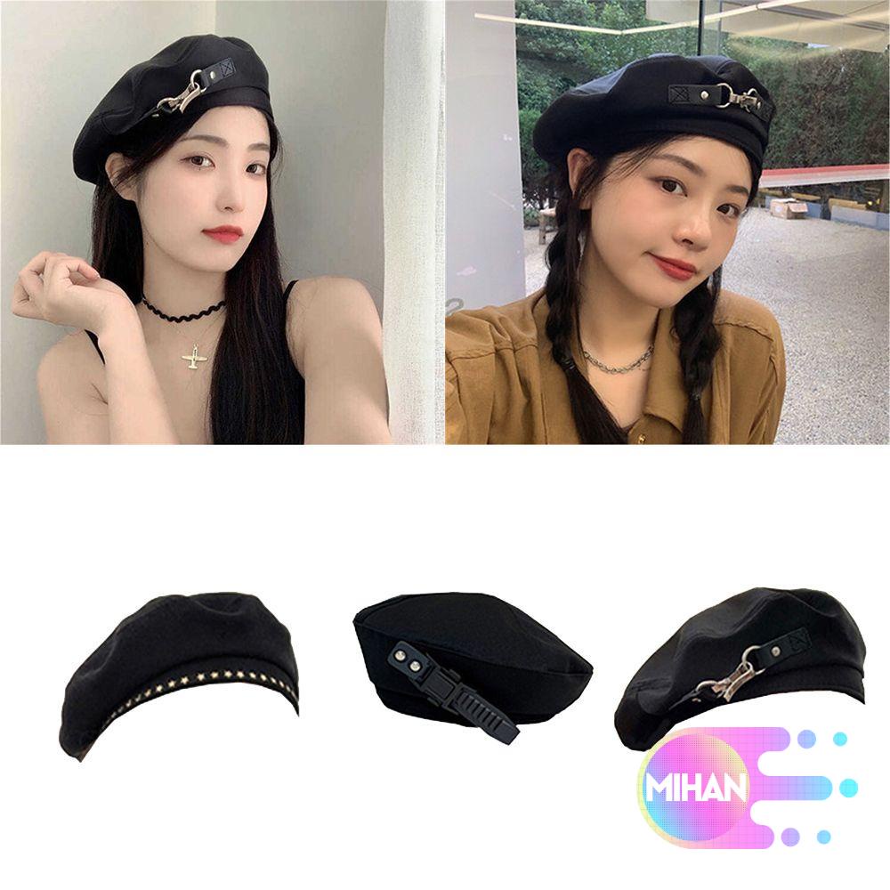 Mũ nồi có vòng kim loại hai bên phong cách thời trang Pháp dễ thương MIHAN1 2022