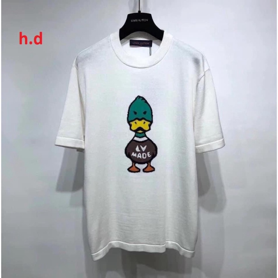 Áo thun tay lỡ nam nữ, áo phông unisex form rộng chất cotton mát mịn thấm hút mồ hôi in hình vịt cute
