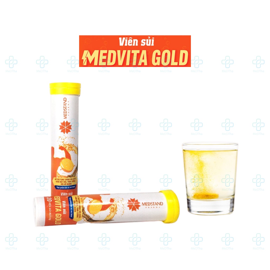 Viên Sủi Cam Đông Trùng Hạ Thảo Medvita Gold - Tăng Sức Đề Kháng, Tăng Cường Sức Khỏe, Giảm Căng Thẳng Mệt Mỏi