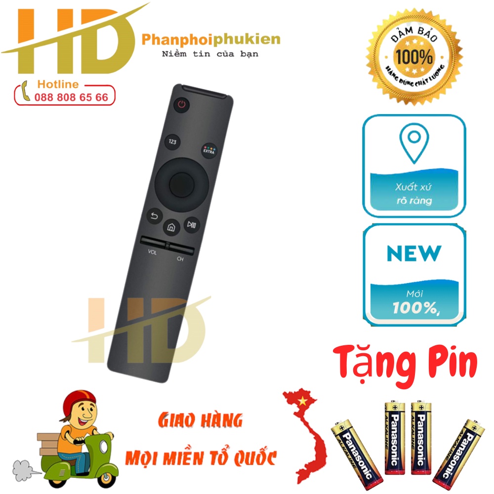 REMOTE ĐIỀU KHIỂN TIVI SAMSUNG SMART CONG LƯNG ĐEN-KHÔNG VOICE