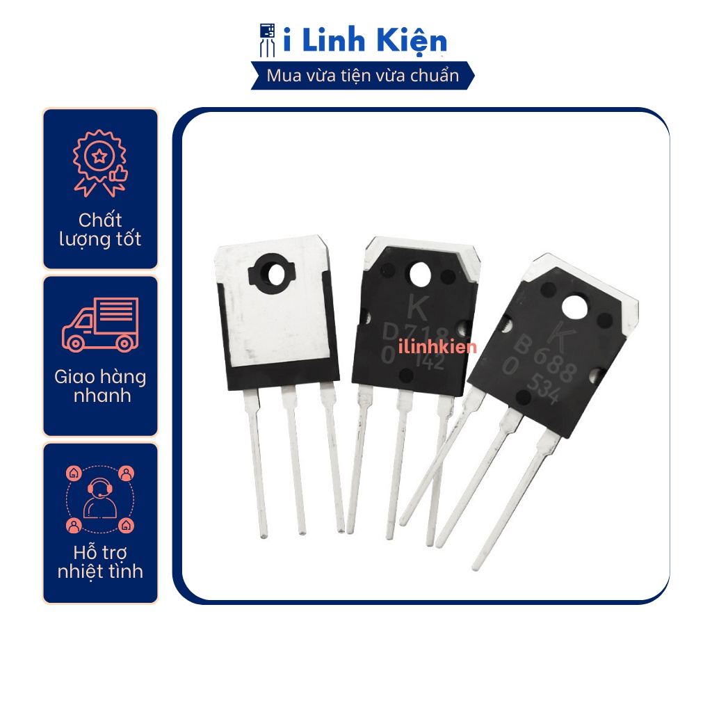 Cặp sò D718 B688 tháo máy chất lượng tốt