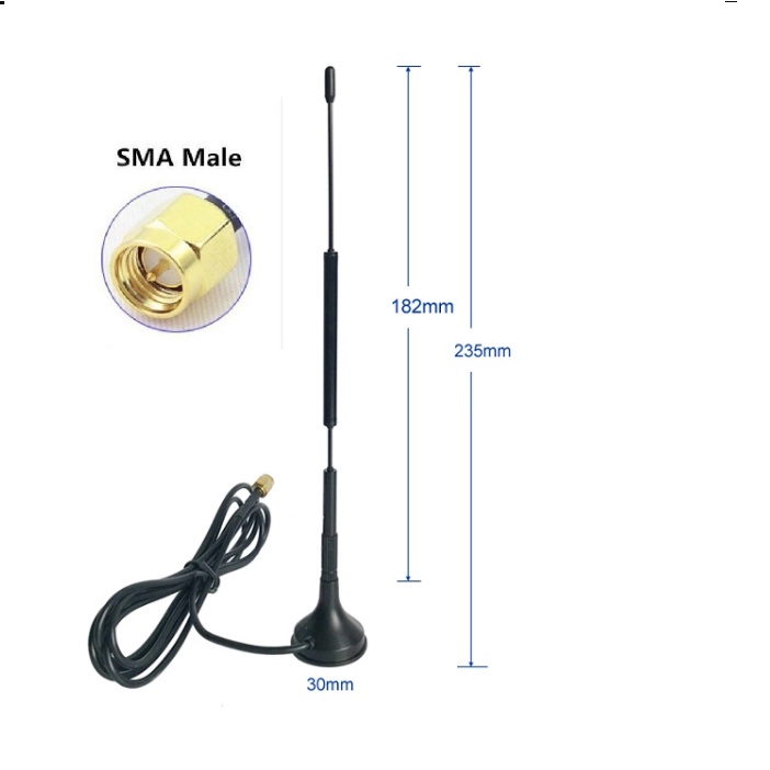 Anten Sóng 433Mhz 12dBi Đầu SMA Male