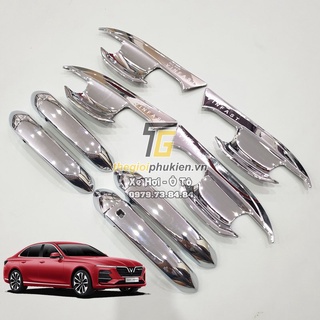 Bộ ốp tay nắm + hõm cửa xe Vinfast Lux A2.0 mạ Crom