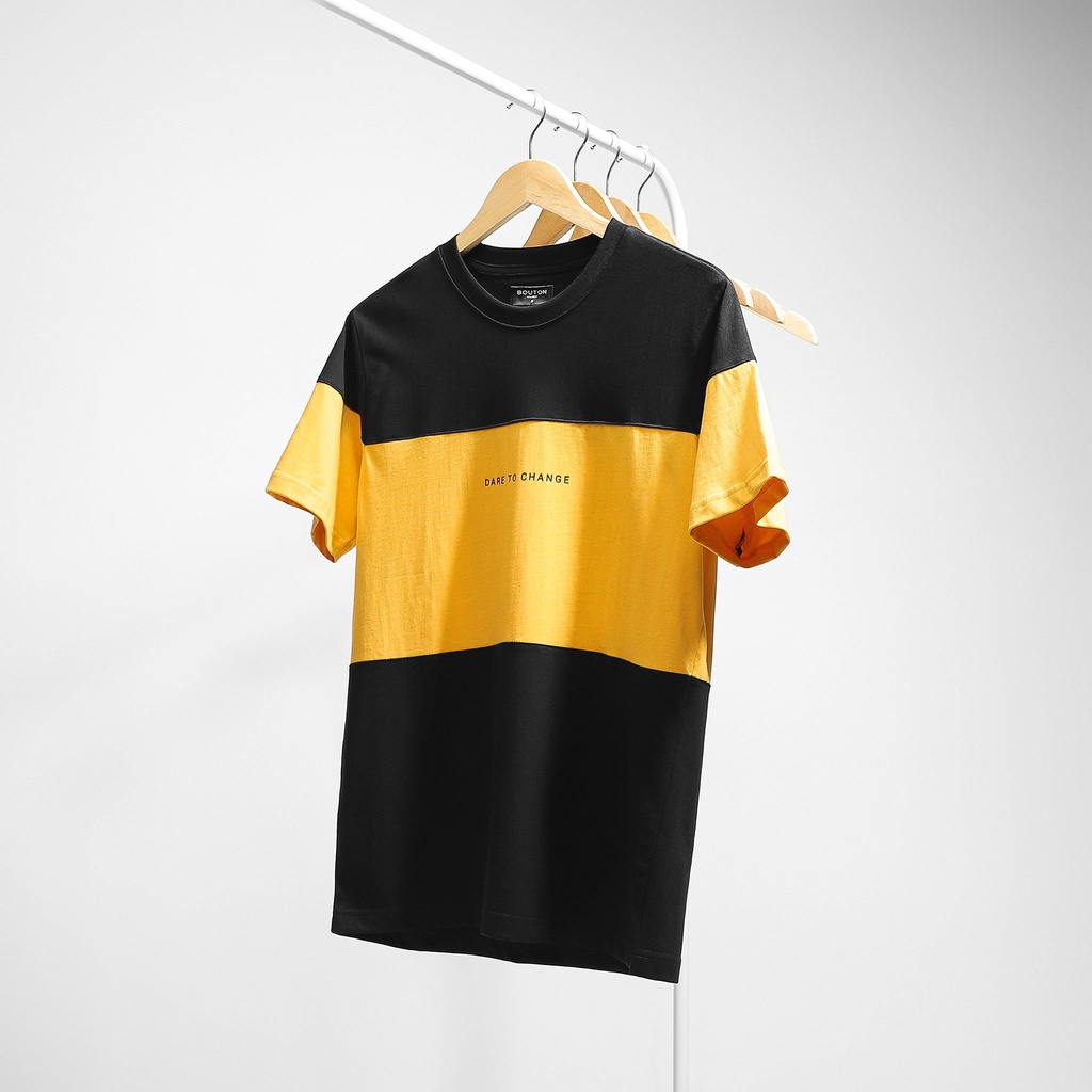 Áo Thun Nam, Áo Phông Nam Cổ Tròn BOUTON Dare To Change, Vải Cotton Co Giãn, Form Slim Fit ATEC0005 160STORE - Hàng mới