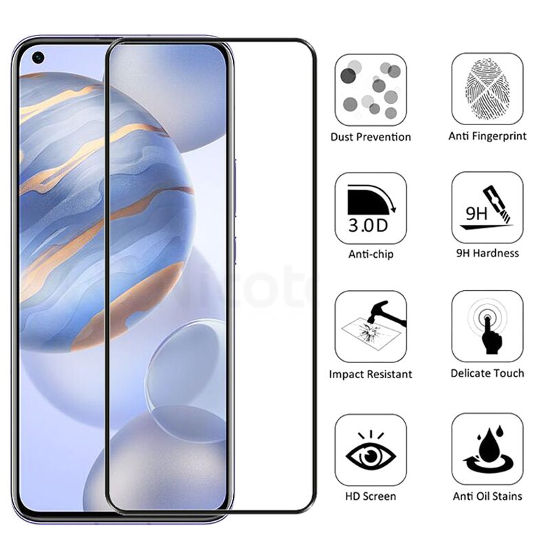 2 miếng bảo vệ Glass Đối với Huawei Honor 30 20 10 9 Lite Pro Tempered Screen Protector On Honor Thuyết minh số 10 8 8C 8X MAX 9X 9i Chơi