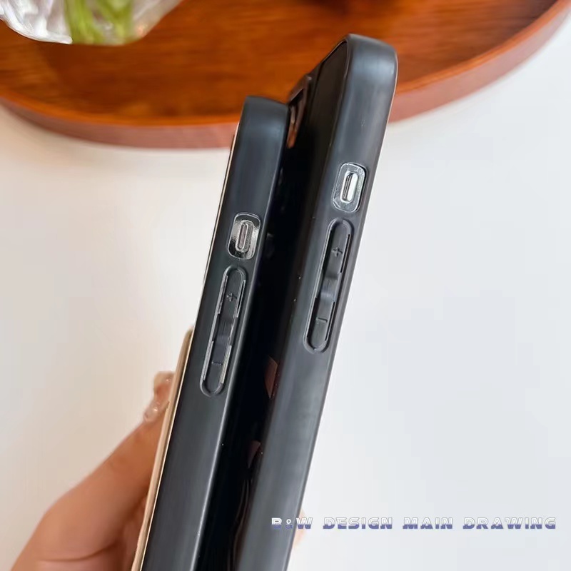 Ốp Điện Thoại Da + Silicon Họa Tiết Nhãn Đơn Giản Kèm Dây Đeo Cho iPhone 14 13 12 11 Pro MAX 14Pro 14Max IX XS MAX XR
