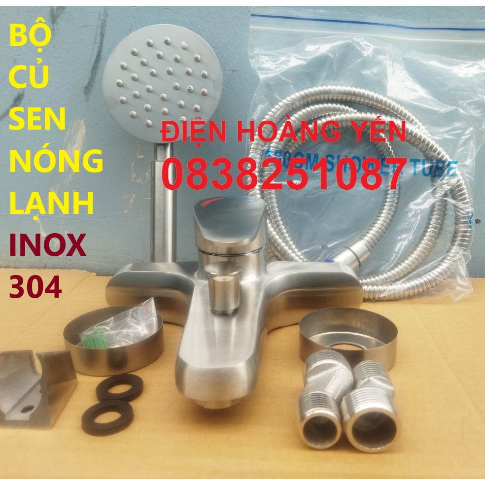 GIÁ SỈ Bộ Củ Sen Tắm NÓNG LẠNH INOX 304 và tay sen inox 304 và dây sen CỦ SEN TRÒN