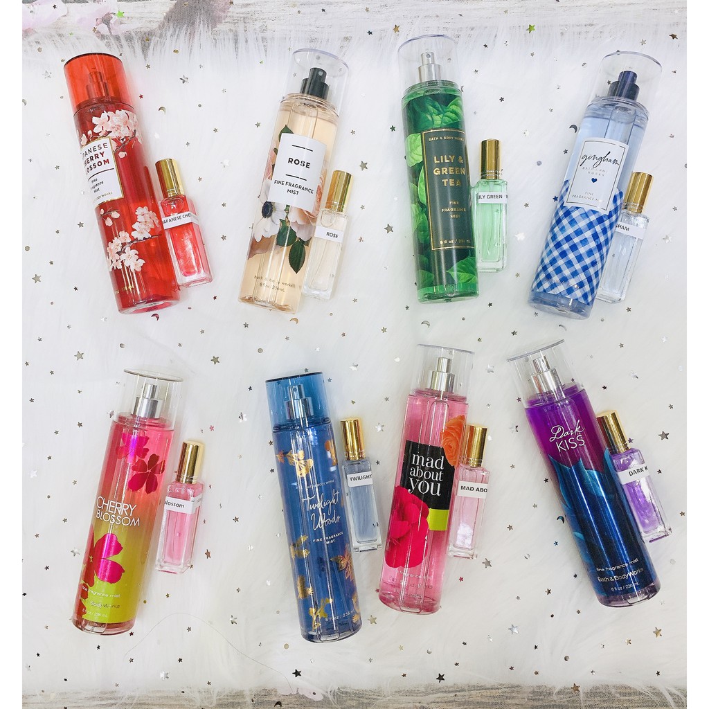 👑 {CHIẾT} Xịt Thơm Body Mist Bath & Body Works Đủ Mùi (10ml)