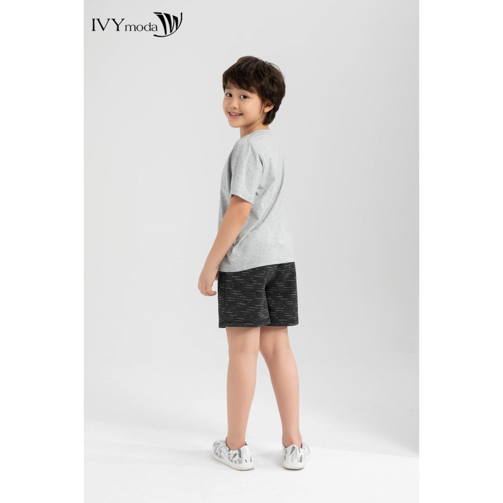 Áo thun bé trai cộc tay IVY moda MS 57K1339