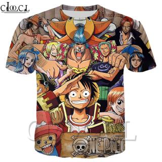 CLOOCL Fashion Japanese Anime One Piece Luffy Men T Shirt 3D Printed Casual T-shirts