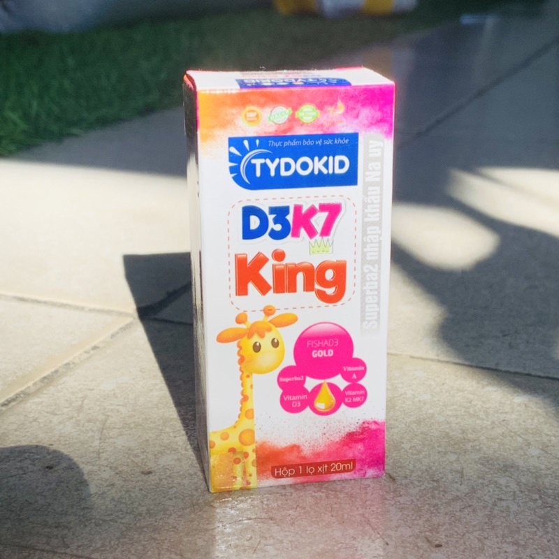 Xịt Bổ Sung Vitamin D3K7 King - Trẻ Còi Xương Thiếu Hụt D3 chai 20ml