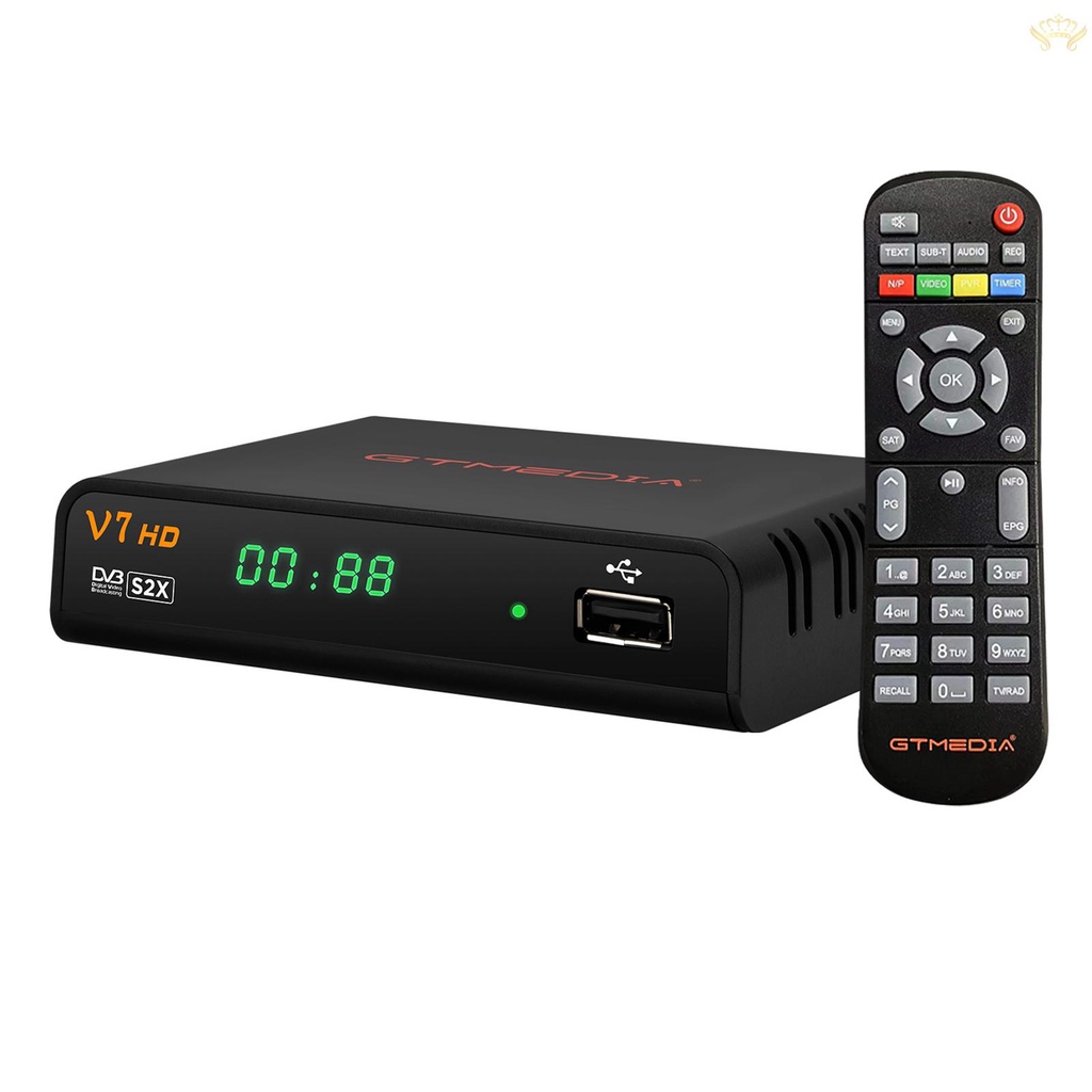 Thiết Bị Thu Tín Hiệu Truyền Hình Vệ Tinh V7 HD DVB-S/S2/S2X Kỹ Thuật Số Kèm Remote Điều Khiển HD 1080P