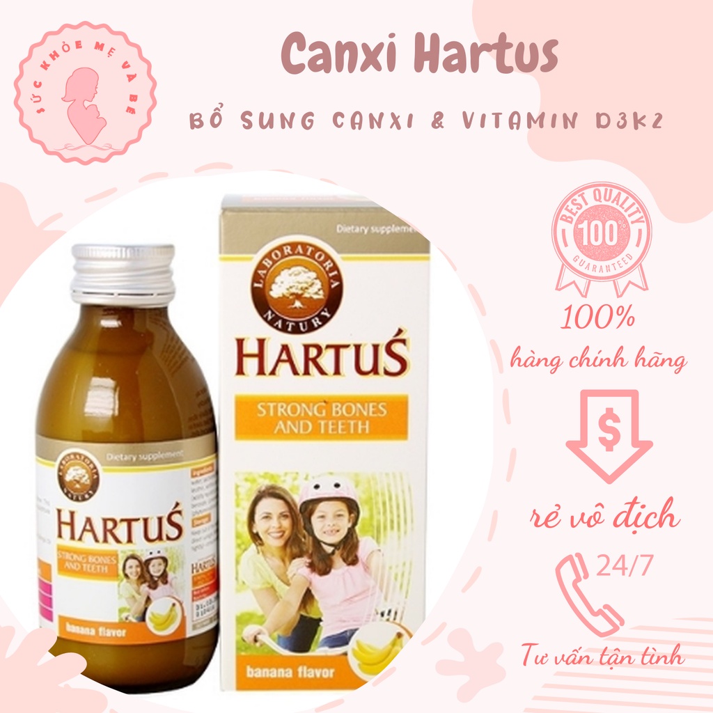 Canxi hartus Vitamin d3 k2 mk7 Canxi cho bé D3 cho trẻ sơ sinh Canxi nano Bổ sung canxi hữu cơ cho bé Tăng chiều cao .