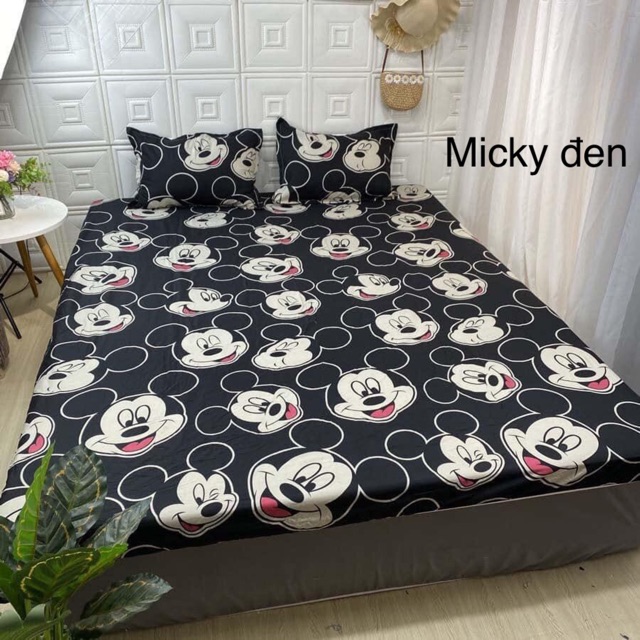 Bộ ga giường vỏ gối cotton poly (1 drap giường + 2 vỏ gối nằm) | BigBuy360 - bigbuy360.vn