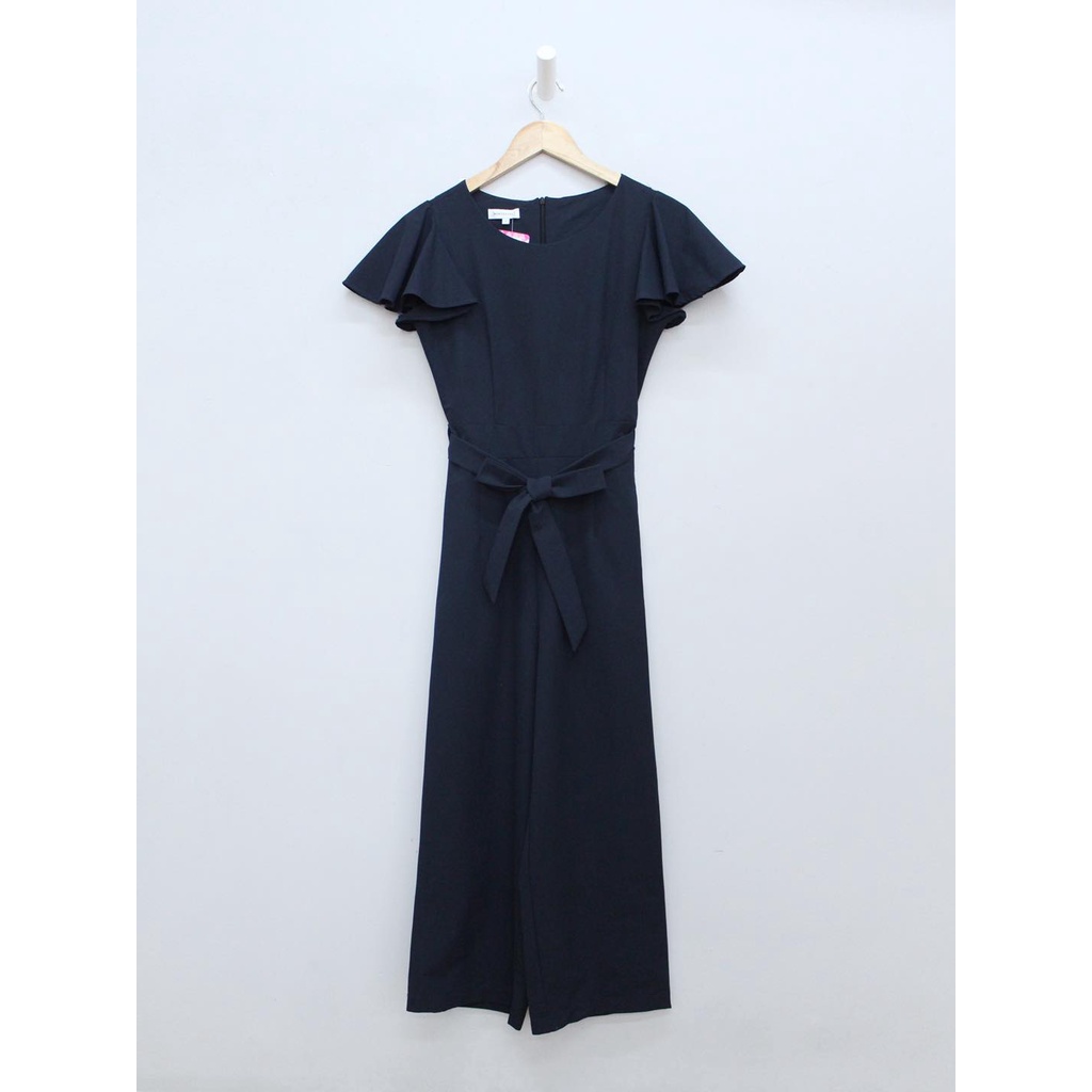 Q9313 - Jumsuit Warehouse cổ tròn, tay cánh tiên, cột nơ, trơn