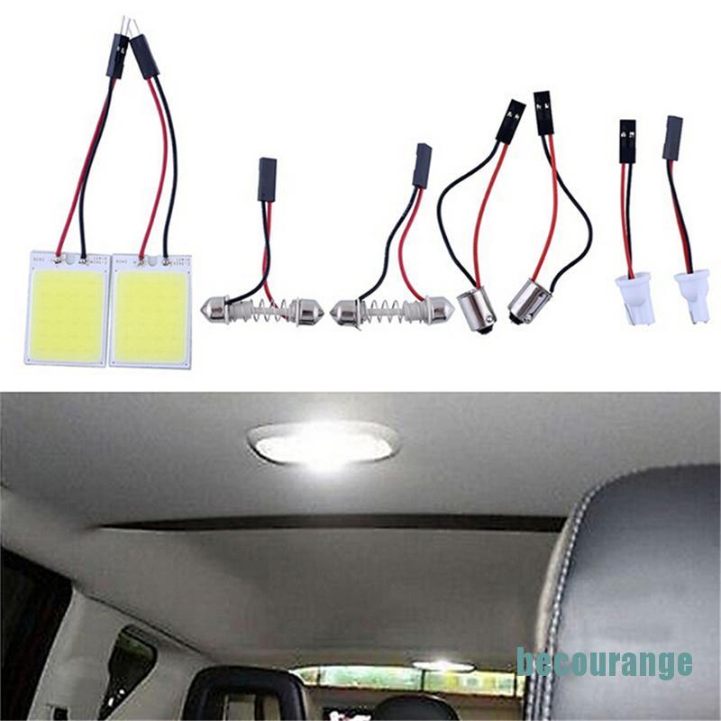 [becourange]HID White 24COB LED Panel Light For Car Interior Door Trunk Map Dome Light