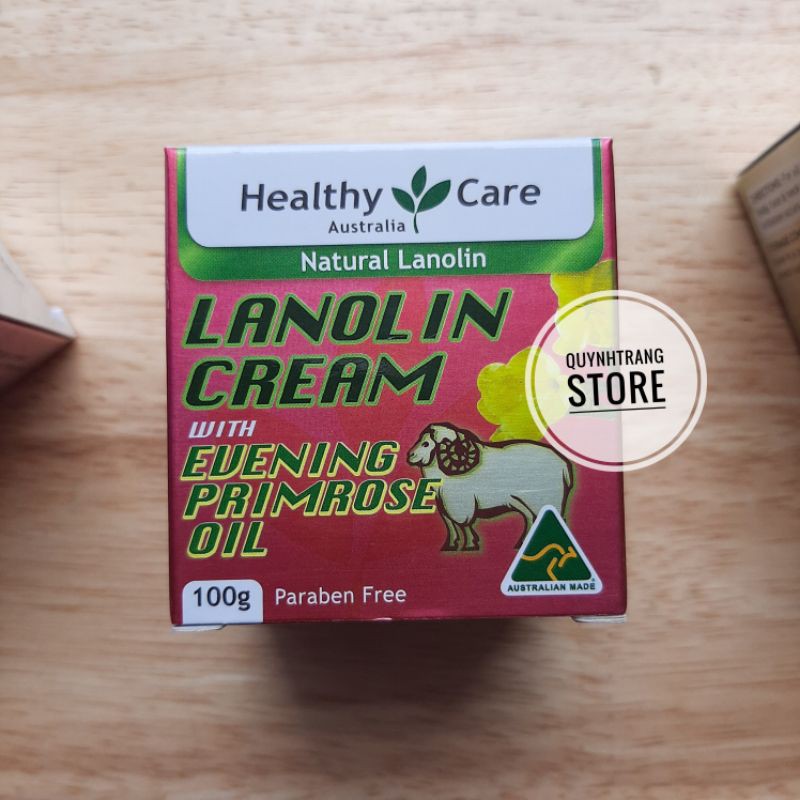 Kem nhau thai cừu Healthy Care Lanolin with Sheep Placenta/ Vitamin E / Hoa Anh Thảo Everning Primrose 100g