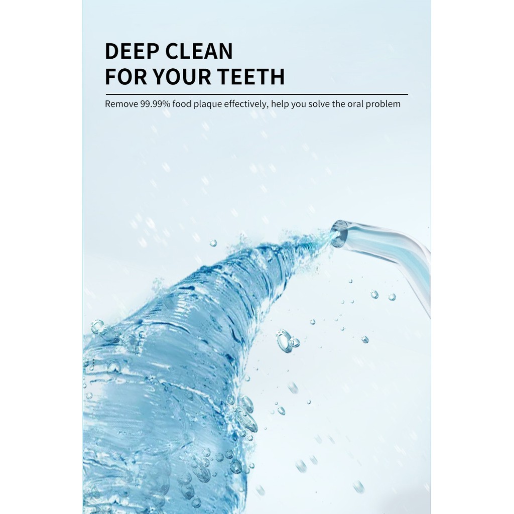 Máy tăm phun nước vệ sinh răng miệng với 4 chế độ sử dụng chống thấm nước 160ml