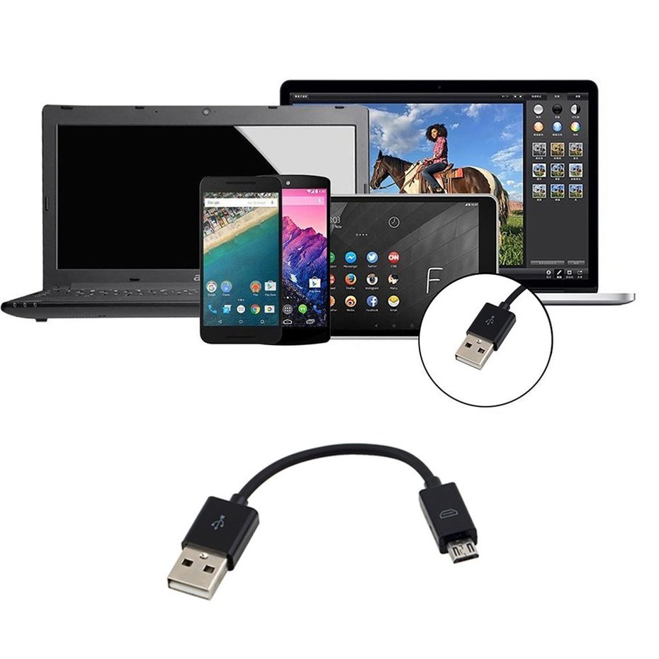 Dây Cáp Sạc Đồng Bộ Dữ Liệu USB 2.0 A Sang Micro B 10CM Cho Điện Thoại/Máy Tính Bảng/Laptop
