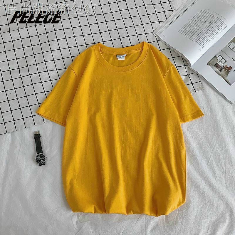 áo thun trơn tay lỡ nhiều màu unisex chất cotton thoáng mát