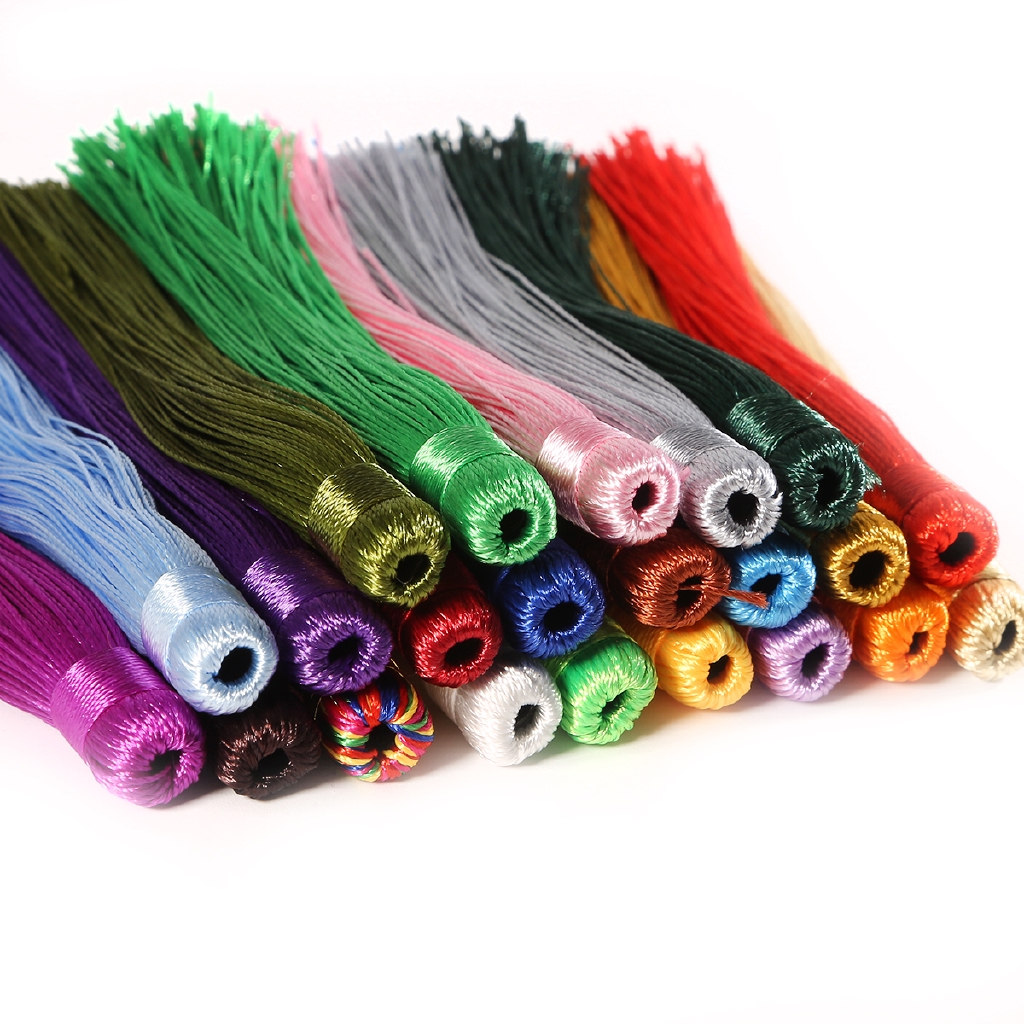 Dây tua rua lụa 12cm xinh xắn dành cho làm trang sức