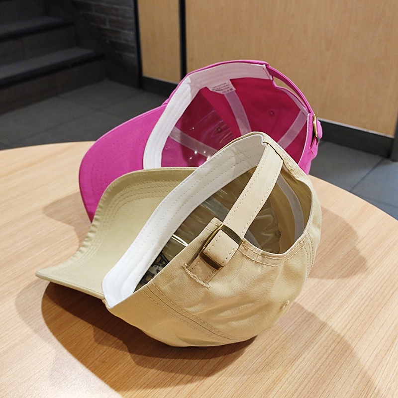 Mũ lưỡi trai mềm thêu chữ ba chiều màu xanh dương phong cách Hàn Quốc cho nữ