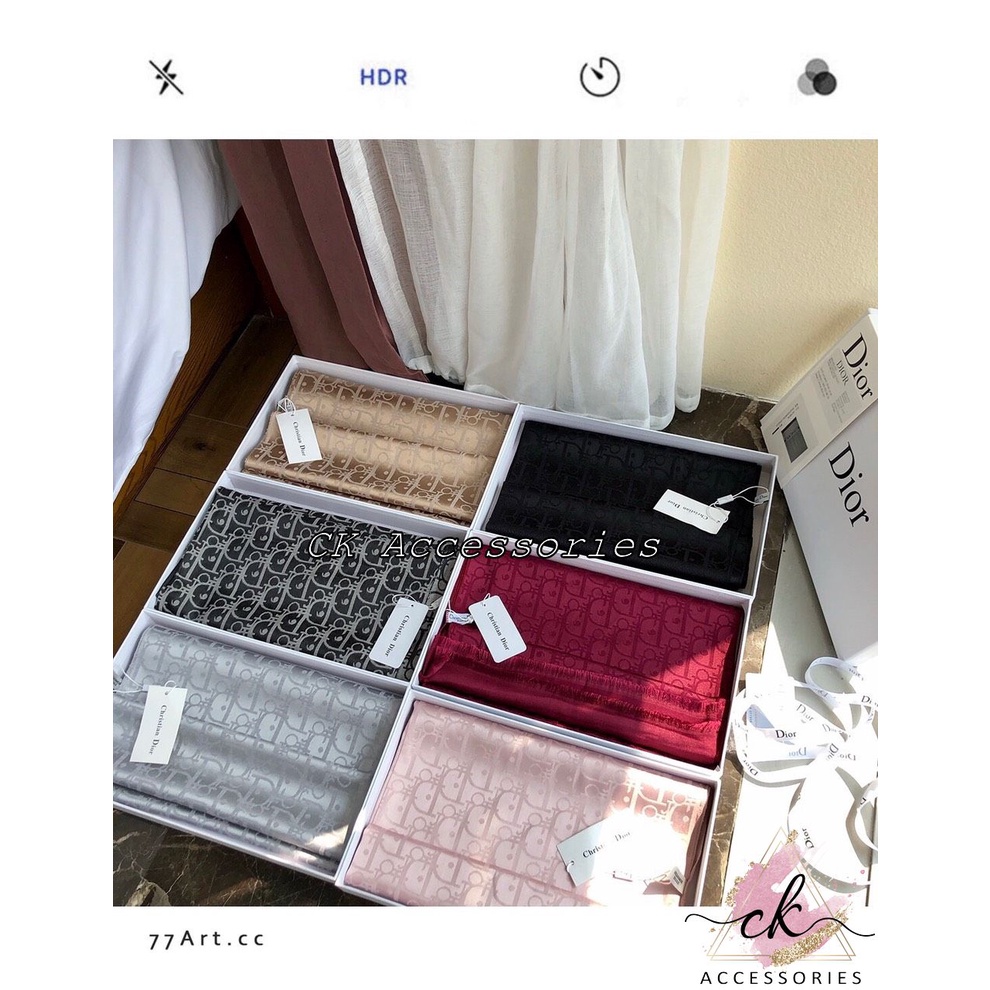 Khăn lụa sang chảnh CK ACCESSORIES fullbox