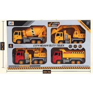 Bộ Xe Công Trình Đồ Chơi City Truck 4PCS