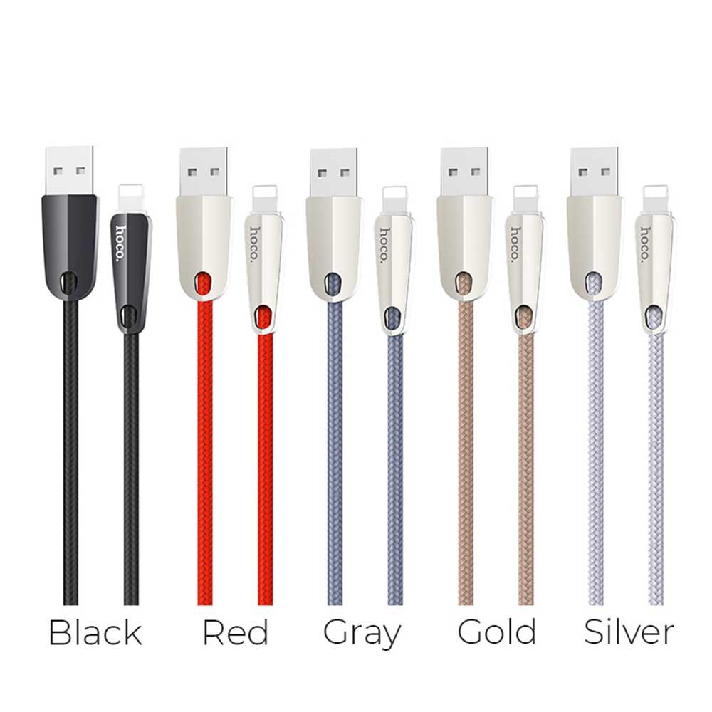 {iphone/ipad} HOCO U35: Cáp sạc tự ngắt khi đầy pin, Hỗ trợ sạc nhanh, dây cực bền - Bảo hành 6 tháng