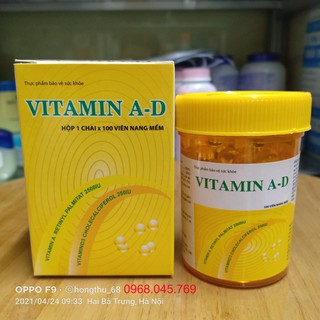 VITAMIN A-D dược phẩm Đông Âu hộp 100 viên